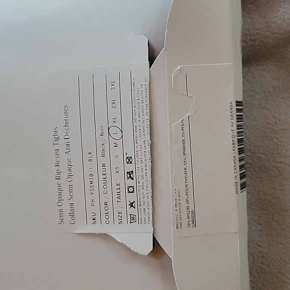 Sheertex Semi Opaque Rip Resist Black Tights LARGE - Picture 5 of 5